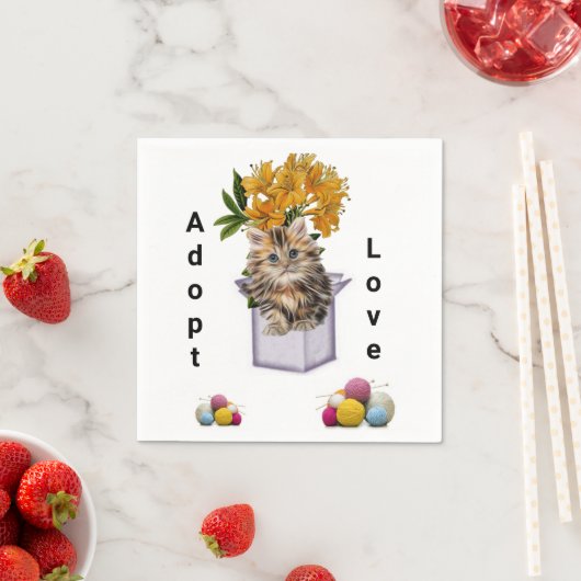 紙ナプキンス、キッテンキャットコンドフローラ スタンダードカクテルナプキン (インサイチュ)