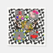 紙ナプキンス、キャットドッグヴィンテージ スタンダードカクテルナプキン (正面)