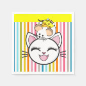 紙ナプキンス、キャットマウスチーズ スタンダードカクテルナプキン (正面)