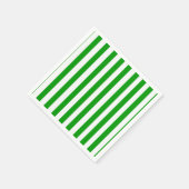 紙ナプキンス、グリーンとホワイトストライプ スタンダードカクテルナプキン (角)