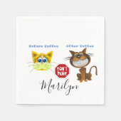 紙ナプキンス、コーヒーキャッツのパニック前後 スタンダードカクテルナプキン (正面)