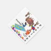 紙ナプキンス、サーカスモンキーシールダック スタンダードカクテルナプキン (角)