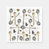 紙ナプキンス、スプーン スタンダードカクテルナプキン (正面)