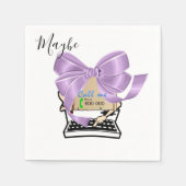 紙ナプキンス、タイプライターが私を呼ぶ スタンダードカクテルナプキン (正面)