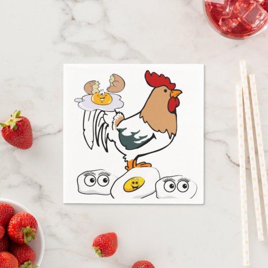 紙ナプキンス、チキンエッグナプキンス スタンダードカクテルナプキン (インサイチュ)