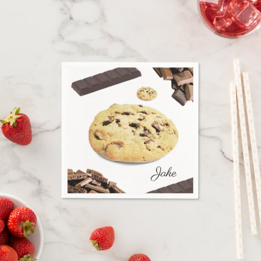 紙ナプキンス、チョコレートチップクッキー スタンダードカクテルナプキン (インサイチュ)
