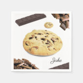 紙ナプキンス、チョコレートチップクッキー スタンダードカクテルナプキン (正面)