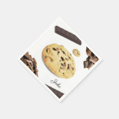 紙ナプキンス、チョコレートチップクッキー スタンダードカクテルナプキン (角)