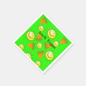 紙ナプキンス、ニンジン太陽100%ビーガン スタンダードカクテルナプキン (角)