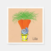 紙ナプキンス、ニンジン スタンダードカクテルナプキン (正面)