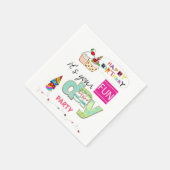 紙ナプキンス、ハッピーバースデーおもしろいカップケーキ スタンダードカクテルナプキン (角)