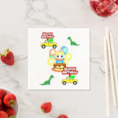 紙ナプキンス、ハッピーバースデーアリゲーターエンジェル スタンダードカクテルナプキン (インサイチュ)