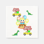 紙ナプキンス、ハッピーバースデーアリゲーターエンジェル スタンダードカクテルナプキン (正面)