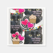 紙ナプキンス、ハッピーバースデーキャットレディーナプキンス スタンダードカクテルナプキン (正面)