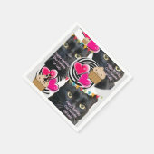 紙ナプキンス、ハッピーバースデーキャットレディーナプキンス スタンダードカクテルナプキン (角)