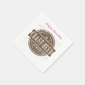 紙ナプキンス、ハッピーバースデークラフトビールナプキンス スタンダードカクテルナプキン (角)