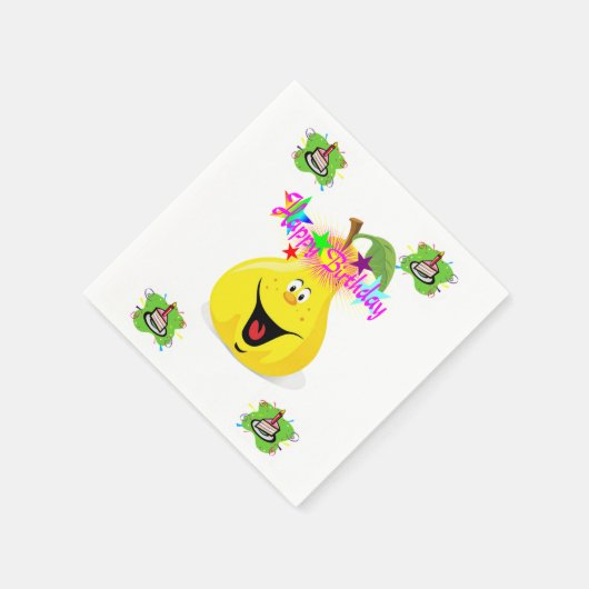 紙ナプキンス、ハッピーバースデーナセケーキ スタンダードカクテルナプキン (角)