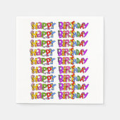 紙ナプキンス、ハッピーバースデーナプキンス スタンダードカクテルナプキン (正面)