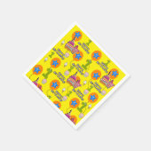 紙ナプキンス、ハッピーバースデーバルーン#1最初 スタンダードカクテルナプキン (角)