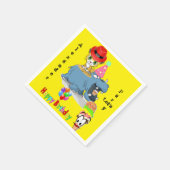 紙ナプキンス、ハッピーバースデーヒポタマスキテンス スタンダードカクテルナプキン (角)