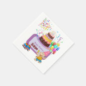 紙ナプキンス、ハッピーバースデーヒポポタムス スタンダードカクテルナプキン (角)