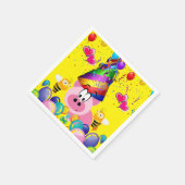 紙ナプキンス、ハッピーバースデーピンクピグ（昆虫）マルハナバチ スタンダードカクテルナプキン (角)