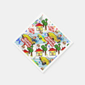 紙ナプキンス、ハッピーバースデーボーイカーズ スタンダードカクテルナプキン (角)