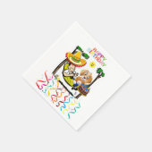 紙ナプキンス、ハッピーバースデーマンドッグ紙吹雪 スタンダードカクテルナプキン (角)