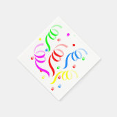 紙ナプキンス、ハッピーバースデー紙吹雪 スタンダードカクテルナプキン (角)