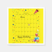 紙ナプキンス、ハッピーバースデー2022年9月 スタンダードカクテルナプキン (正面)