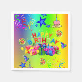 紙ナプキンス、ハッピーバースデー スタンダードカクテルナプキン (正面)