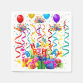 紙ナプキンス、ハッピーバースデー スタンダードカクテルナプキン (正面)