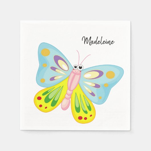 紙ナプキンス,バタフライカラフルナプキンス スタンダードカクテルナプキン (正面)