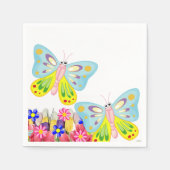 紙ナプキンス、バタフライフローラナプキンス スタンダードカクテルナプキン (正面)