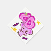 紙ナプキンス、パープルエレファントナプキンス スタンダードカクテルナプキン (角)