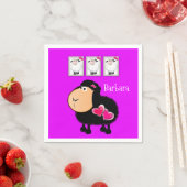 紙ナプキンス、ヒツメピンクハート紫 スタンダードカクテルナプキン (インサイチュ)