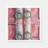 紙ナプキンス、ピンクロック スタンダードカクテルナプキン (正面)