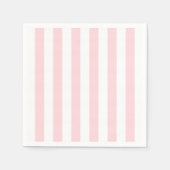 紙ナプキンス、ピンク&ホワイトストライプズ スタンダードカクテルナプキン (正面)