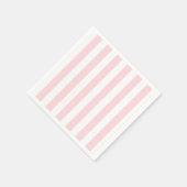 紙ナプキンス、ピンク&ホワイトストライプズ スタンダードカクテルナプキン (角)