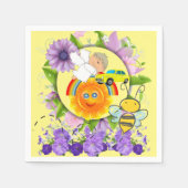 紙ナプキンス、フローライエローベビーエンジェル スタンダードカクテルナプキン (正面)