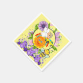 紙ナプキンス、フローライエローベビーエンジェル スタンダードカクテルナプキン (角)