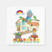 紙ナプキンス、フローラガーベッジマンナプキンス スタンダードカクテルナプキン (正面)