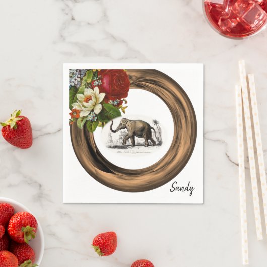 紙ナプキンス、フローラゾウ スタンダードカクテルナプキン (インサイチュ)