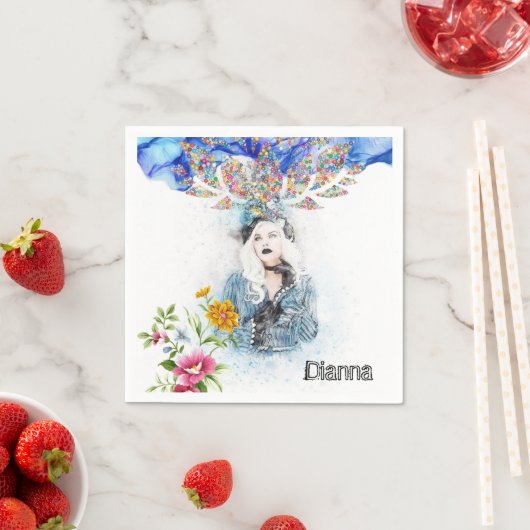 紙ナプキンス，フローラ ビクトリアン スタンダードカクテルナプキン (インサイチュ)