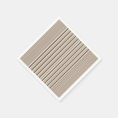 紙ナプキンス、ブラウンストライプ スタンダードカクテルナプキン (角)