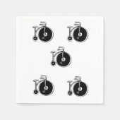 紙ナプキンス、ブラック&ホワイトサイクルデータ スタンダードカクテルナプキン (正面)