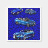 紙ナプキンス、ブルーブラックカーズ スタンダードカクテルナプキン (正面)