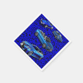 紙ナプキンス、ブルーブラックカーズ スタンダードカクテルナプキン (角)