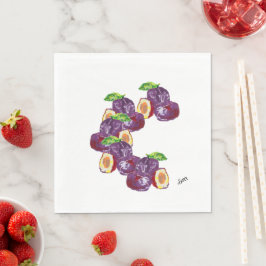 紙ナプキンス：プラム スタンダードランチョンナプキン