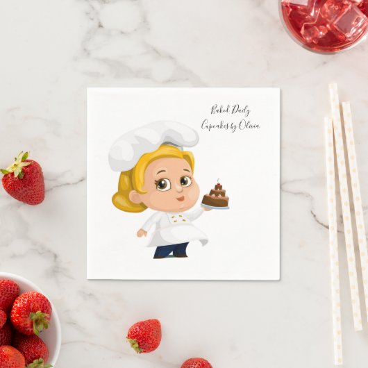 紙ナプキンス、ベーカリーカップケーキケーキ スタンダードカクテルナプキン (インサイチュ)